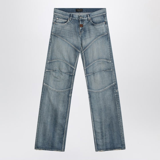 Balenciaga Light washed wide-leg blue jeans