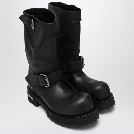 Balenciaga Venom boots in black calf leather