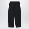 Alexander McQueen Wide navy blue wool trousers