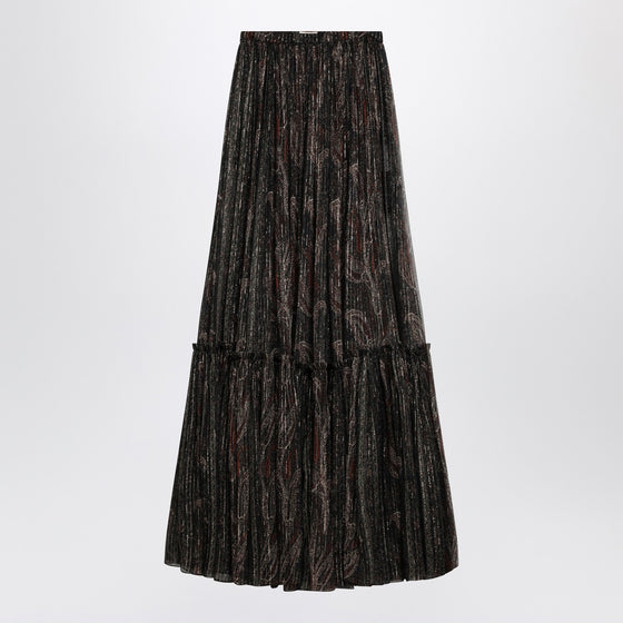 Saint Laurent Ruffled skirt with Paisley print