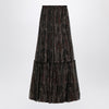 Saint Laurent Ruffled skirt with Paisley print