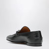 GUCCI Black moccasin with buckle