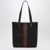 GUCCI Medium Ophidia shopping bag in brown suede