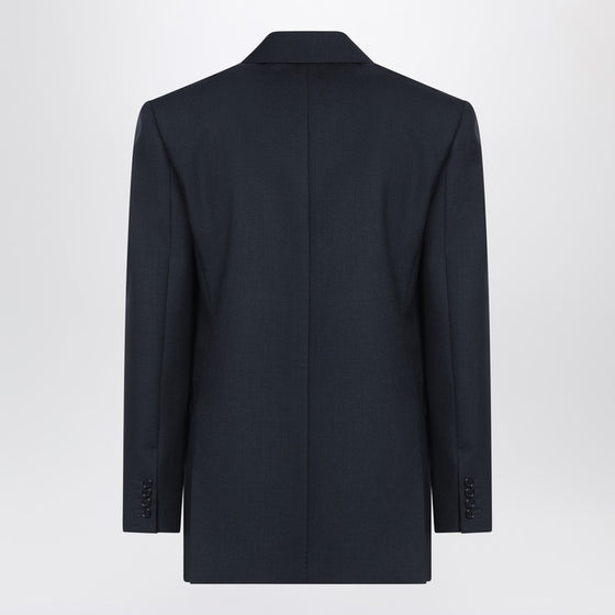 Saint Laurent Double-breasted navy blue wool jacket