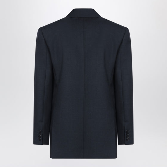 Saint Laurent Double-breasted navy blue wool jacket