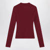 Balenciaga Ribbed burgundy Nano BB sweater