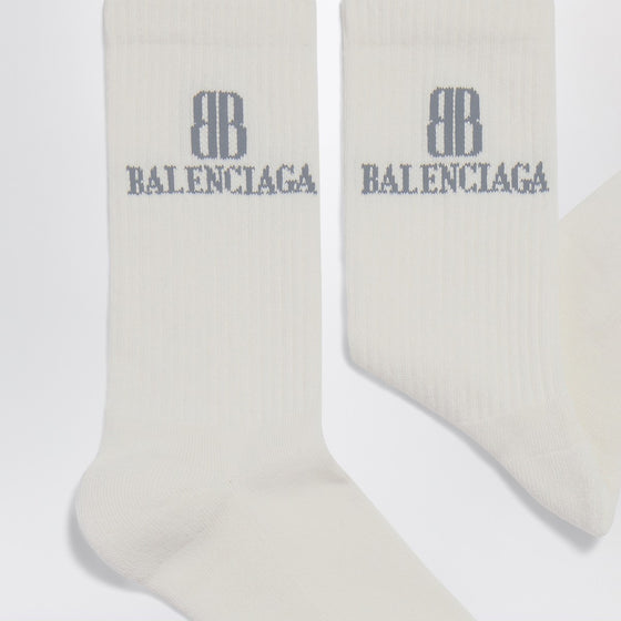 Balenciaga Nano BB socks in white cotton blend