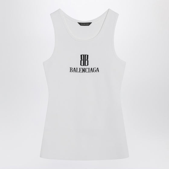 Balenciaga White Nano BB tank top