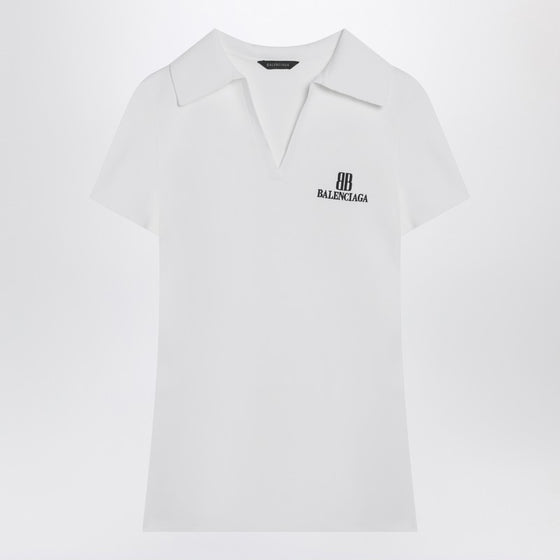 Balenciaga White short-sleeve Nano BB tank top