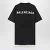 Faded black double Balenciaga Back T-shirt