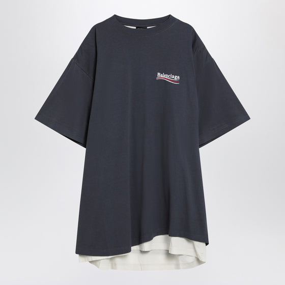 Balenciaga Double T-shirt Political Campaign navy/white