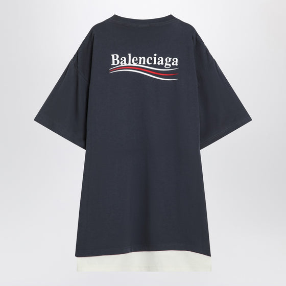 Balenciaga Double T-shirt Political Campaign navy/white
