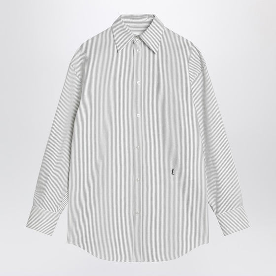 Saint Laurent Cassandre black/white pinstripe shirt