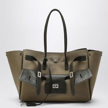  Balenciaga Carry All Bel Air Media bag in khaki canvas