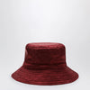 GUCCI Reversible burgundy nylon GG hat