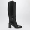 GUCCI Tall black boot with slim Horsebit