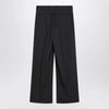 GUCCI Wide-leg grey wool trousers