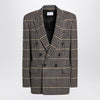 Saint Laurent Double-breasted checked wool jacket