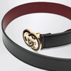 GUCCI Black GG interlocking buckle belt