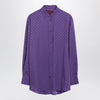 GUCCI Purple oversized GG jacquard silk shirt