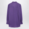 GUCCI Purple oversized GG jacquard silk shirt