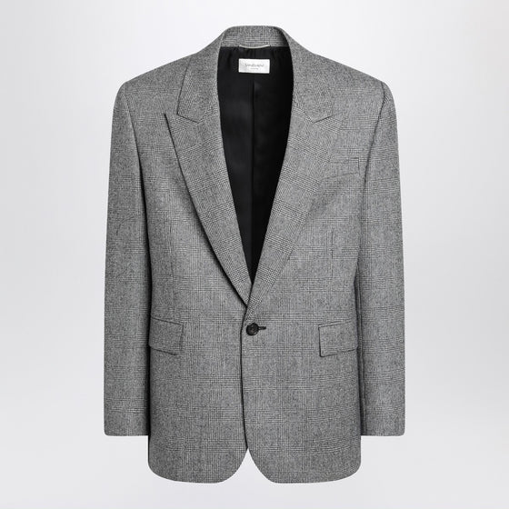 Saint Laurent Gray jacket in Prince of Wales check