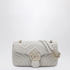 GUCCI GG Marmont medium light grey shoulder bag
