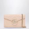 GUCCI GG Marmont pink wallet with chain
