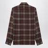 Saint Laurent Cassandre tartan silk crêpe shirt