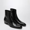 Saint Laurent Black Roman boots in smooth leather