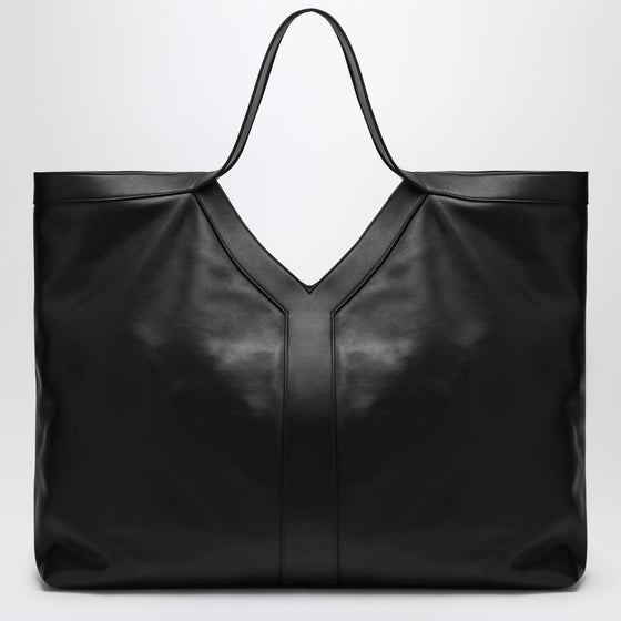 Saint Laurent Maxi Y tote bag black pebbled leather