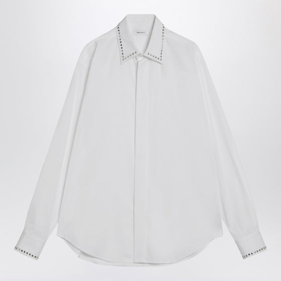 Alexander McQueen White cotton shirt with studs