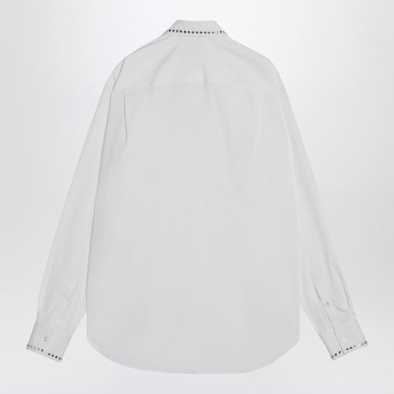 Alexander McQueen White cotton shirt with studs