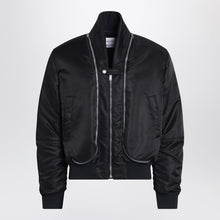  Alexander McQueen Black nylon zip bomber