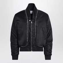  Alexander McQueen Black nylon zip bomber