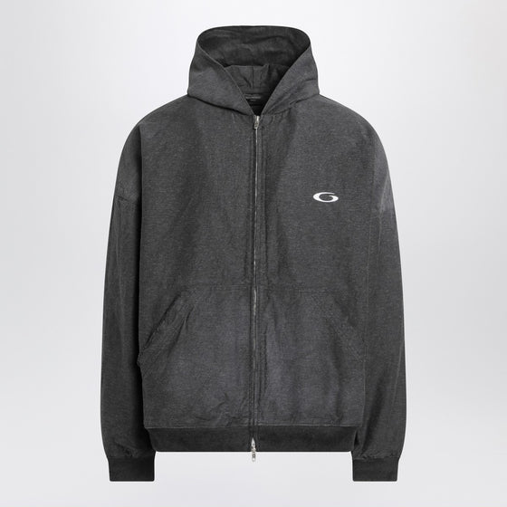 Balenciaga Trompe L''Oeil anthracite mélange cotton sweatshirt