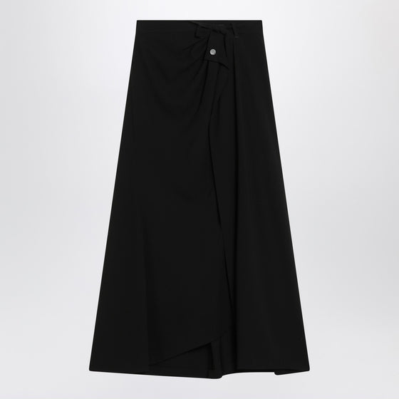Balenciaga Draped black skirt in crêpe