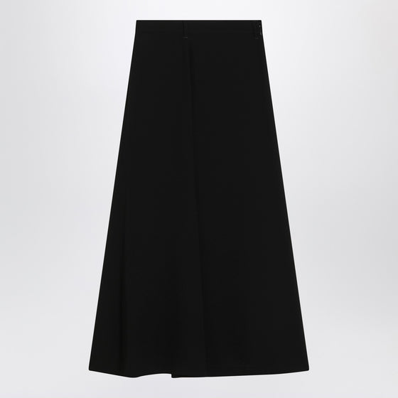 Balenciaga Draped black skirt in crêpe