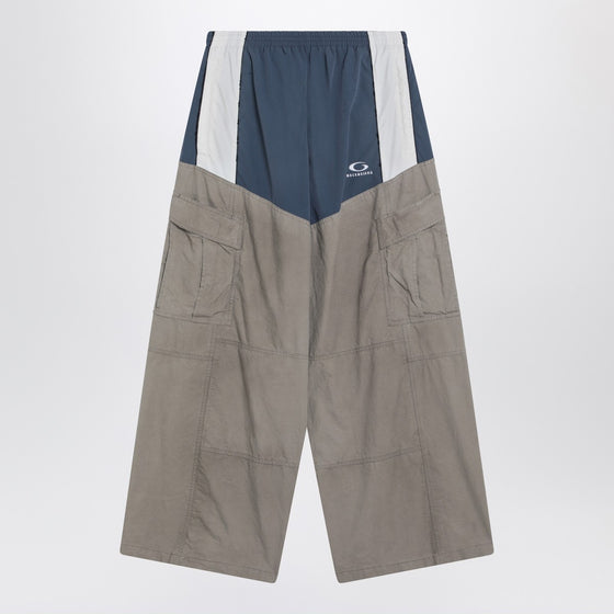 Balenciaga Beige/blue Tracksuit Cut-Up cargo trousers