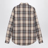 Saint Laurent Cassandre lavallière shirt in tartan cotton