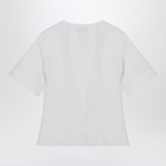 Alexander McQueen White corset shirt in poplin
