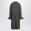 Balenciaga Raglan One Layer coat in black/grey check