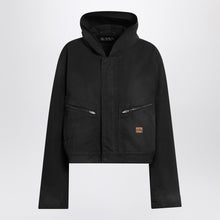  Balenciaga Cropped jacket with hood in black