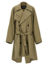 Balenciaga Draped Neck Trench Coat