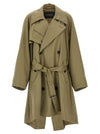 Balenciaga Draped Neck Trench Coat