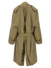 Balenciaga Draped Neck Trench Coat