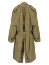 Balenciaga Draped Neck Trench Coat
