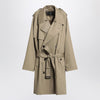 Balenciaga Beige double-breasted cotton trench coat