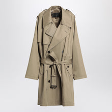  Balenciaga Beige double-breasted cotton trench coat
