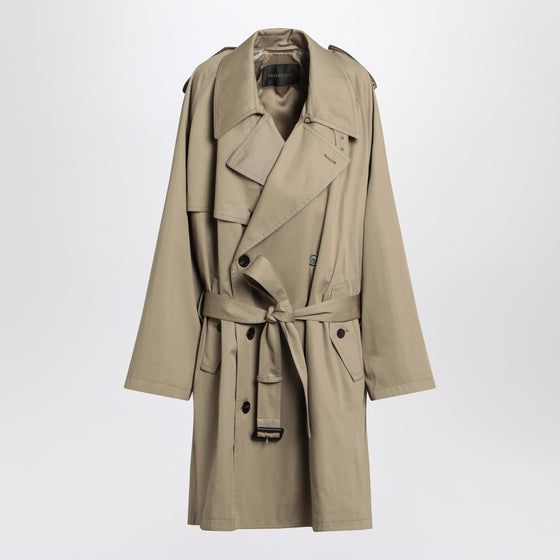 Balenciaga Beige double-breasted cotton trench coat
